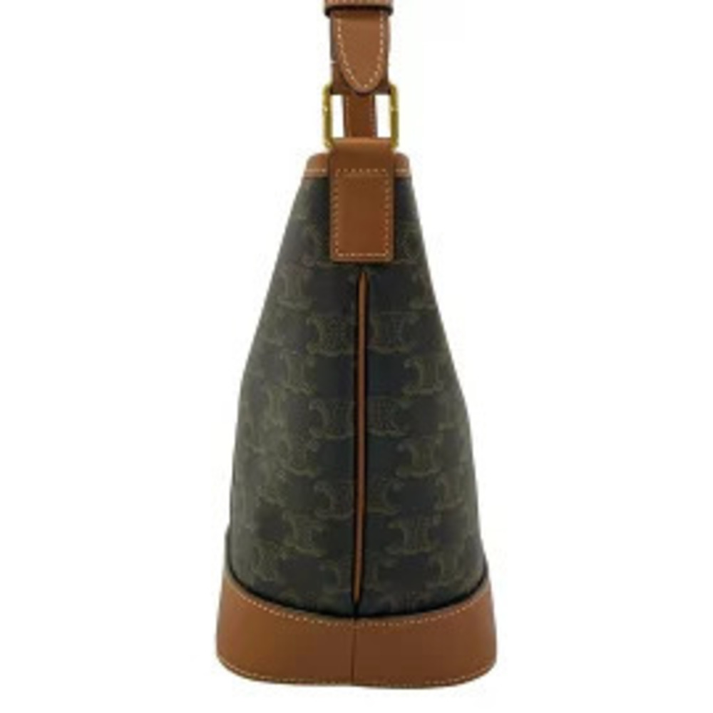 Celine Bucket Shoulder Bag Tan Brown